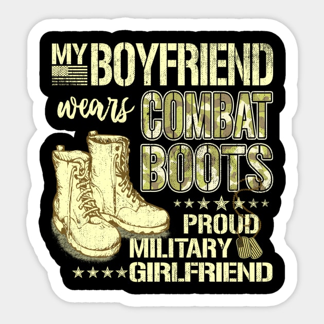 My Boyfriend Wears Combat Boots Military Girlfriend Sticker by SnugFarm